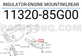 Nissan 1132085G00 INSULATOR-ENGINE MOUNTING,REAR