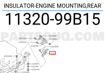 Nissan 1132099B15 INSULATOR-ENGINE MOUNTING,REAR