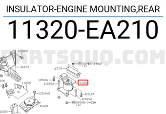 Nissan 11320EA210 INSULATOR-ENGINE MOUNTING,REAR