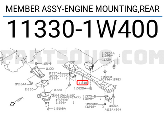 Nissan 113301W400 MEMBER ASSY-ENGINE MOUNTING,REAR
