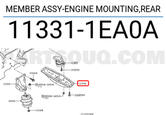 Nissan 113311EA0A MEMBER ASSY-ENGINE MOUNTING,REAR