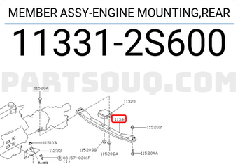 Nissan 113312S600 MEMBER ASSY-ENGINE MOUNTING,REAR