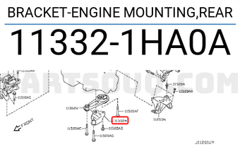 Nissan 113321HA0A BRACKET-ENGINE MOUNTING,REAR
