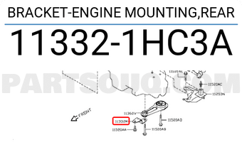Nissan 113321HC3A BRACKET-ENGINE MOUNTING,REAR