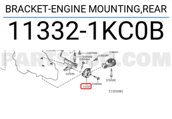 Nissan 113321KC0B BRACKET-ENGINE MOUNTING,REAR