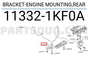 Nissan 113321KF0A BRACKET-ENGINE MOUNTING,REAR