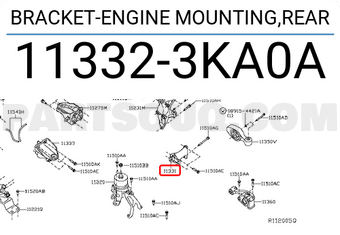 Nissan 113323KA0A BRACKET-ENGINE MOUNTING,REAR