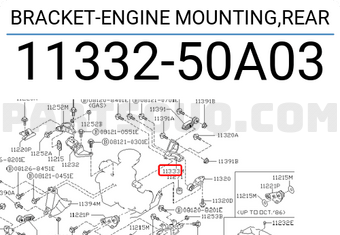 Nissan 1133250A03 BRACKET-ENGINE MOUNTING,REAR