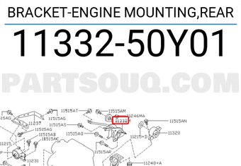 Nissan 1133250Y01 BRACKET-ENGINE MOUNTING,REAR