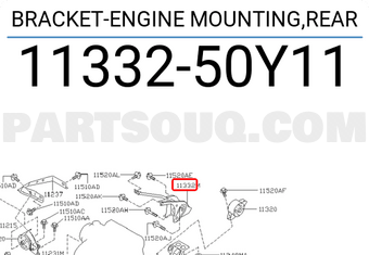 Nissan 1133250Y11 BRACKET-ENGINE MOUNTING,REAR