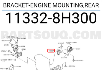 Nissan 113328H300 BRACKET-ENGINE MOUNTING,REAR