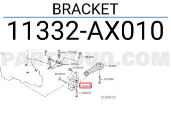 Nissan 11332AX010 BRACKET