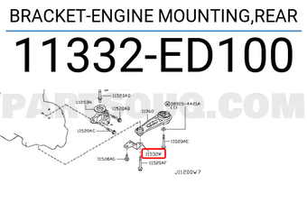 Nissan 11332ED100 BRACKET-ENGINE MOUNTING,REAR