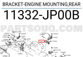 Nissan 11332JP00B BRACKET-ENGINE MOUNTING,REAR