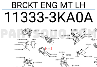 Nissan 113333KA0A BRCKT ENG MT LH