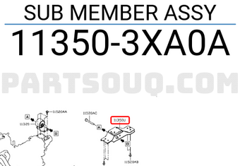Nissan 113503XA0A SUB MEMBER ASSY