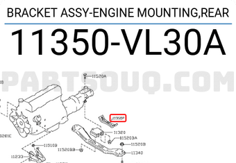 Nissan 11350VL30A BRACKET ASSY-ENGINE MOUNTING,REAR