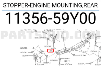 Nissan 1135659Y00 STOPPER-ENGINE MOUNTING,REAR