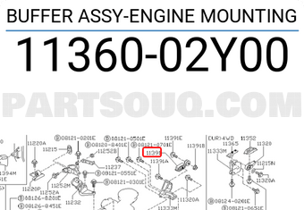 Nissan 1136002Y00 BUFFER ASSY-ENGINE MOUNTING