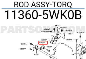 Nissan 113605WK0B ROD ASSY-TORQ