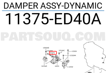 Nissan 11375ED40A DAMPER ASSY-DYNAMIC