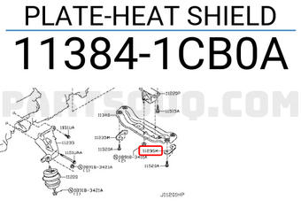 Nissan 113841CB0A PLATE-HEAT SHIELD