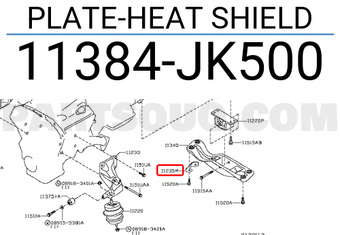Nissan 11384JK500 PLATE-HEAT SHIELD