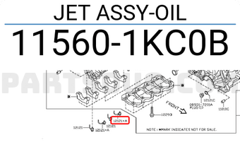 Nissan 115601KC0B JET ASSY-OIL