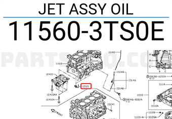 Nissan 115603TS0E JET ASSY OIL