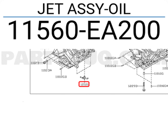 Nissan 11560EA200 JET ASSY-OIL