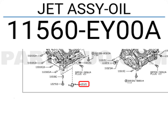 Nissan 11560EY00A JET ASSY-OIL