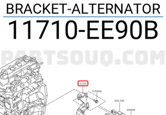 Nissan 11710EE90B BRACKET-ALTERNATOR