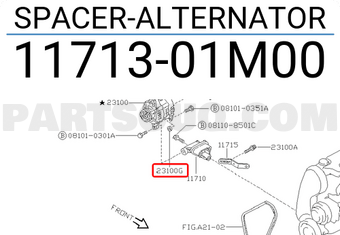 Nissan 1171301M00 SPACER-ALTERNATOR