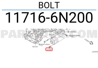 Nissan 117166N200 BOLT