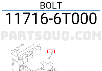 Nissan 117166T000 BOLT