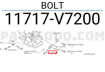 Nissan 11717V7200 BOLT