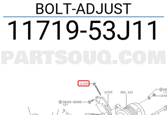 Nissan 1171953J11 BOLT-ADJUST