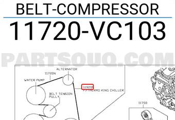 Nissan 11720VC103 BELT-COMPRESSOR