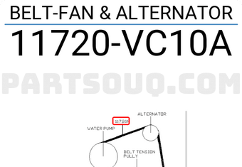 Nissan 11720VC10A BELT-FAN & ALTERNATOR