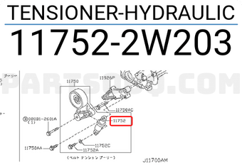 Nissan 117522W203 TENSIONER-HYDRAULIC