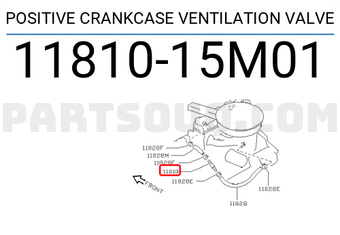 Nissan 1181015M01 POSITIVE CRANKCASE VENTILATION VALVE