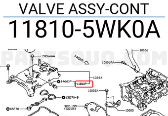 Nissan 118105WK0A VALVE ASSY-CONT