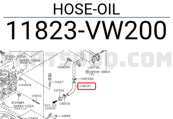 Nissan 11823VW200 HOSE-OIL