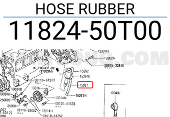 Nissan 1182450T00 HOSE RUBBER
