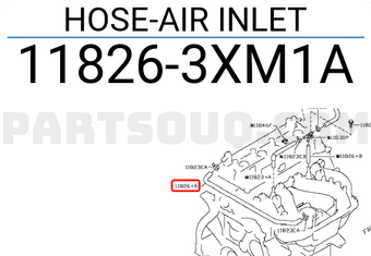 Nissan 118263XM1A HOSE-AIR INLET