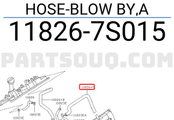 Nissan 118267S015 HOSE-BLOW BY,A