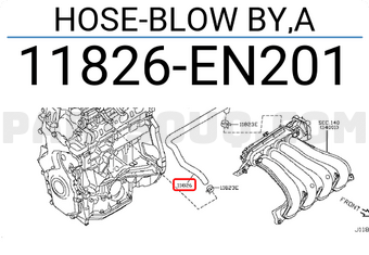 Nissan 11826EN201 HOSE-BLOW BY,A