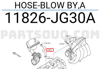 Nissan 11826JG30A HOSE-BLOW BY,A