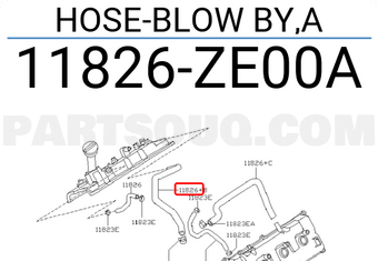 Nissan 11826ZE00A HOSE-BLOW BY,A