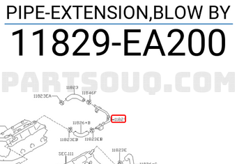 Nissan 11829EA200 PIPE-EXTENSION,BLOW BY